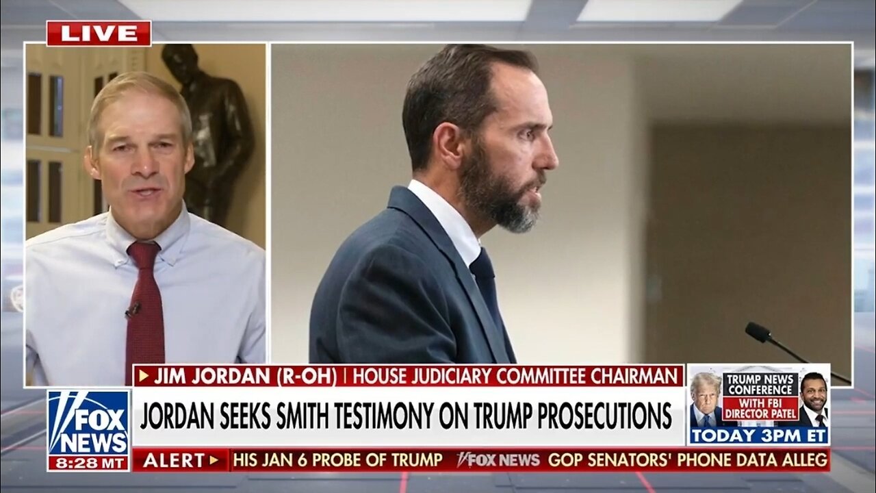 Rep Jim Jordan Calls Out Jack Smith: If Trump Cases Werent Political Answer These Questions