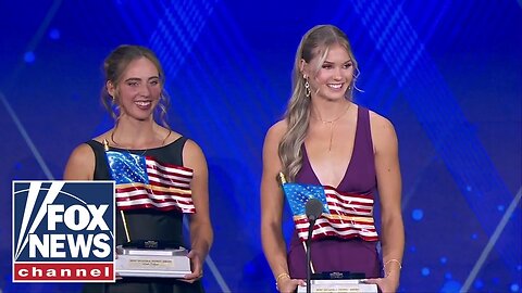 Alexa Anderson and Reese Eckard accept 'Most Valuable Patriot Award' at Fox Nation Patriot Awards