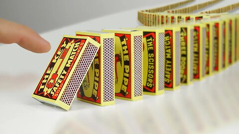 I Built the Largest Matchbox Domino Chain – Mind-Blowing Reaction!"