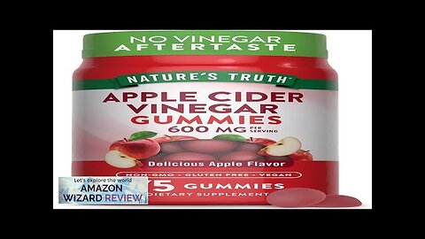 Apple Cider Vinegar Gummies 600 mg 75 Gummies Apple Review