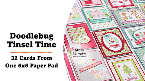 Doodlebug Design | Tinsel Time | 32 Cards One 6x6 Paper Pad