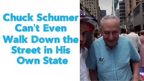 Chuck Schumer Can’t Even Walk Down the Street in His Own State