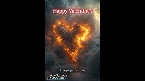 Happy Valentine’s — Ashen Rebirth | Love Through Fire Canvas Wall Art