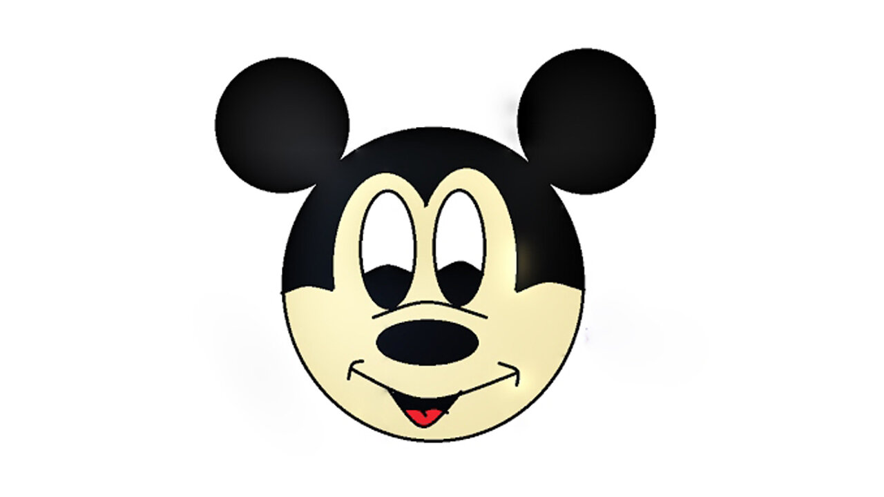 How to make Mickey Mouse in mspaint