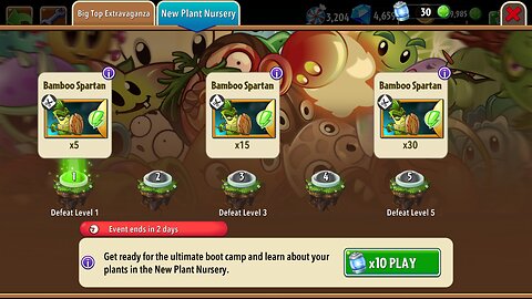 Plants vs Zombies 2 - Plant Nursery - Bamboo Spartan - October 2025