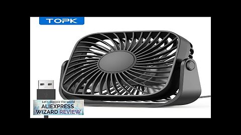 TOPK 4Inch USB Mini Portable Fan for Camping3 Speeds Quiet Desk Table Review