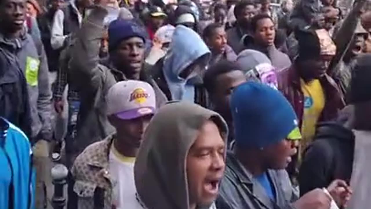 Illegal Africans protesting in Paris