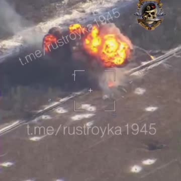 AFU tank in the Kursk region - detonation of the BC.