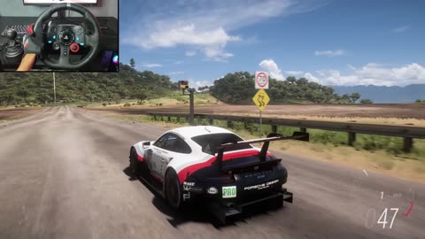 Rebuilding Porsche 911 RSR Forza Horizon 5 Logitech G29 Stering Wheel Gameplay