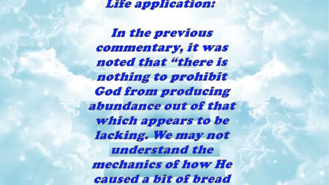 Matthew 14:18 - Daily Bible Verse Commentary