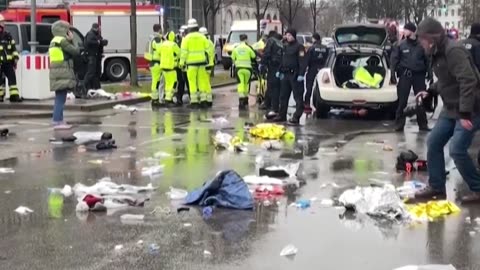 Afghan drives his car into a trade union demonstration in Munich