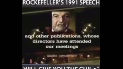 Rockefeller's speech from back in 1991