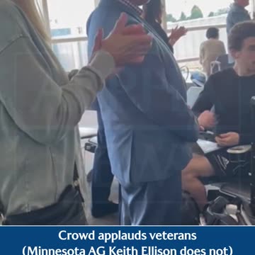 Scumbag Minnesota AG Keith Ellison Was Unmoved by Veterans Arriving From an Honor Flight in DC
