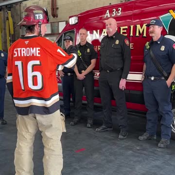 Anaheim Ducks - All love from Stromer. Thank you, @AnaheimFire