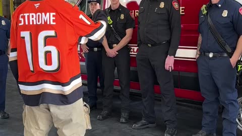 Anaheim Ducks - All love from Stromer. Thank you, @AnaheimFire