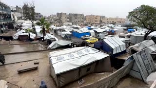 Heavy rains flood tents, drench shelters in Gaza
