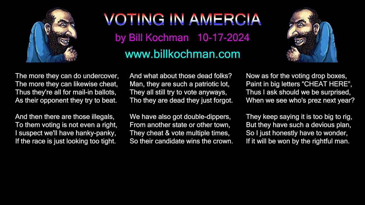 VOTING IN AMERICA -- an original song by Bill Kochman.