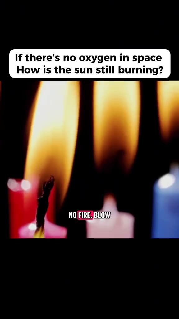 If there’s no oxygen in space… how’s the Sun still burning? 🌞🔥🤔