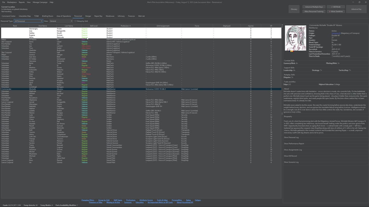 MekHQ 0.50.06 Learning the Ropes 6: Repair and Salvage