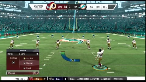 1965 WASHINGTON VS Madden 20 I Franchise WEEK 6 VS MIAMI
