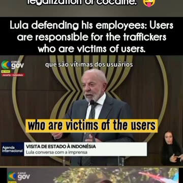 Lula and Gustavo Petro defending their employees and the legalization of cocaine.