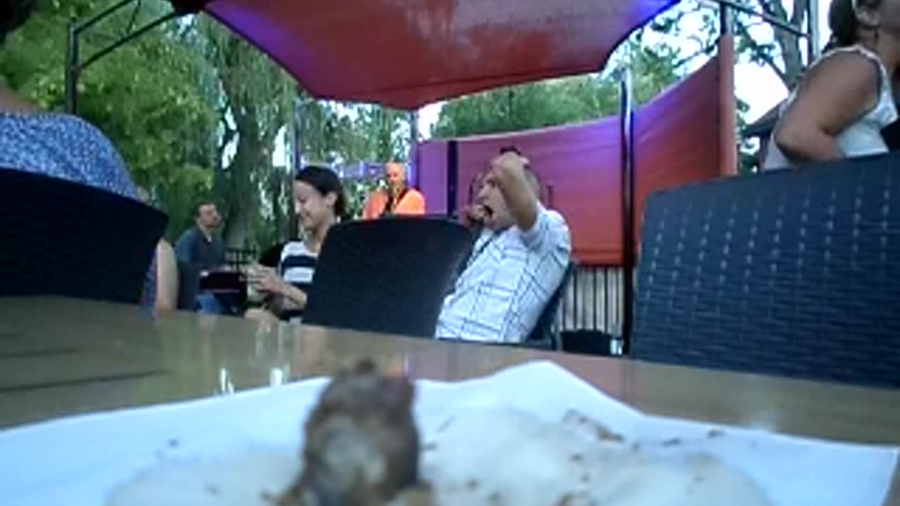 At the concert, and a little wasp comes along to take a bit of the bnkywuv's meat