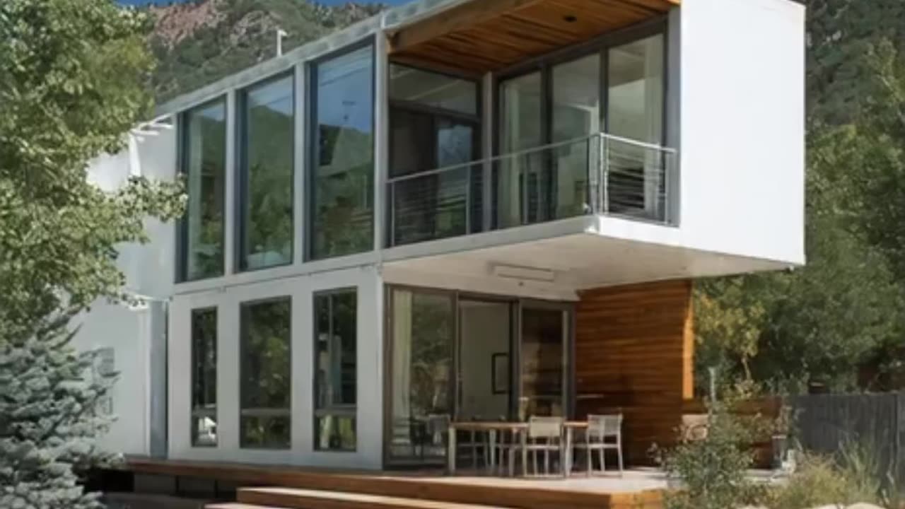 Clean White Container House Exterior