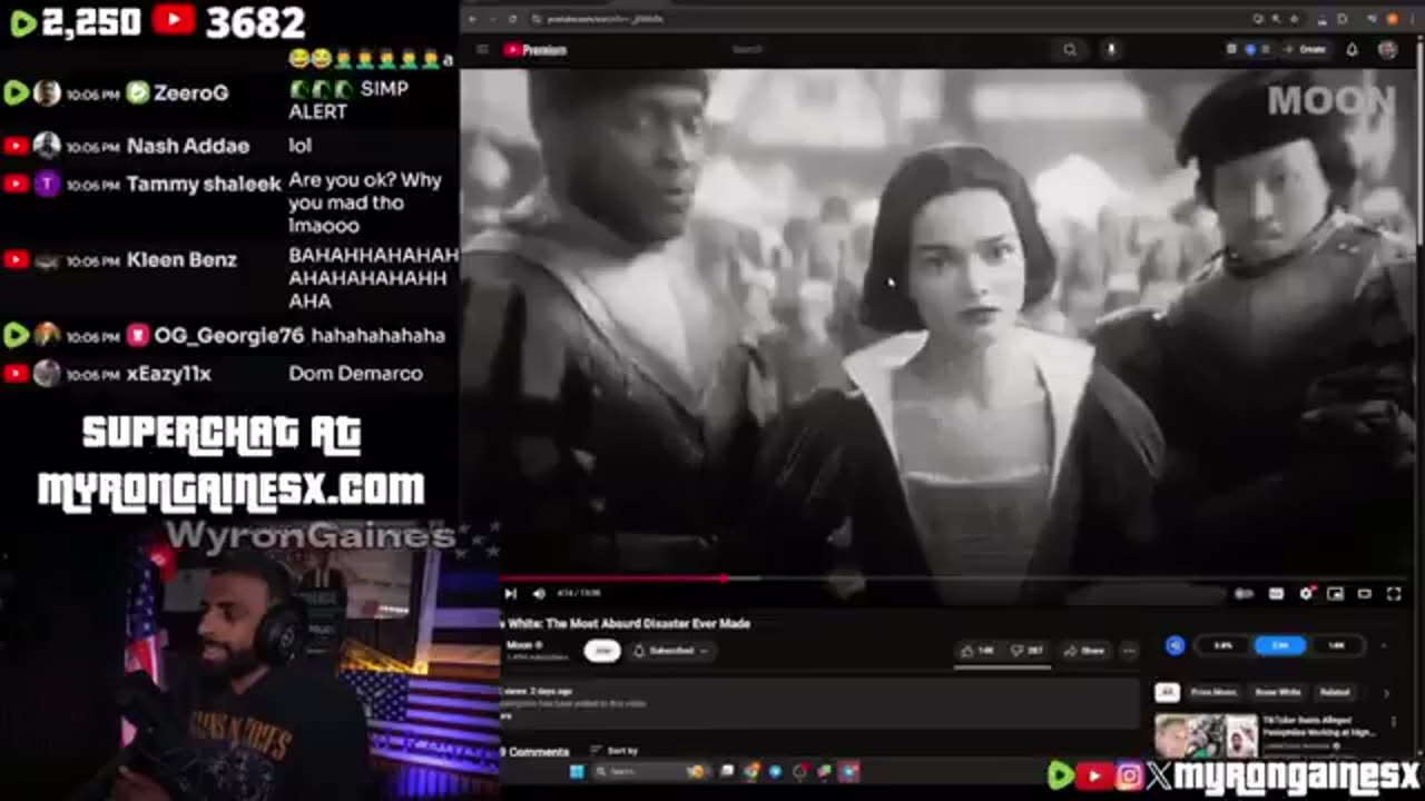 Myron COOKS a guy in the chat for simping over latina Snow White!🤣💀