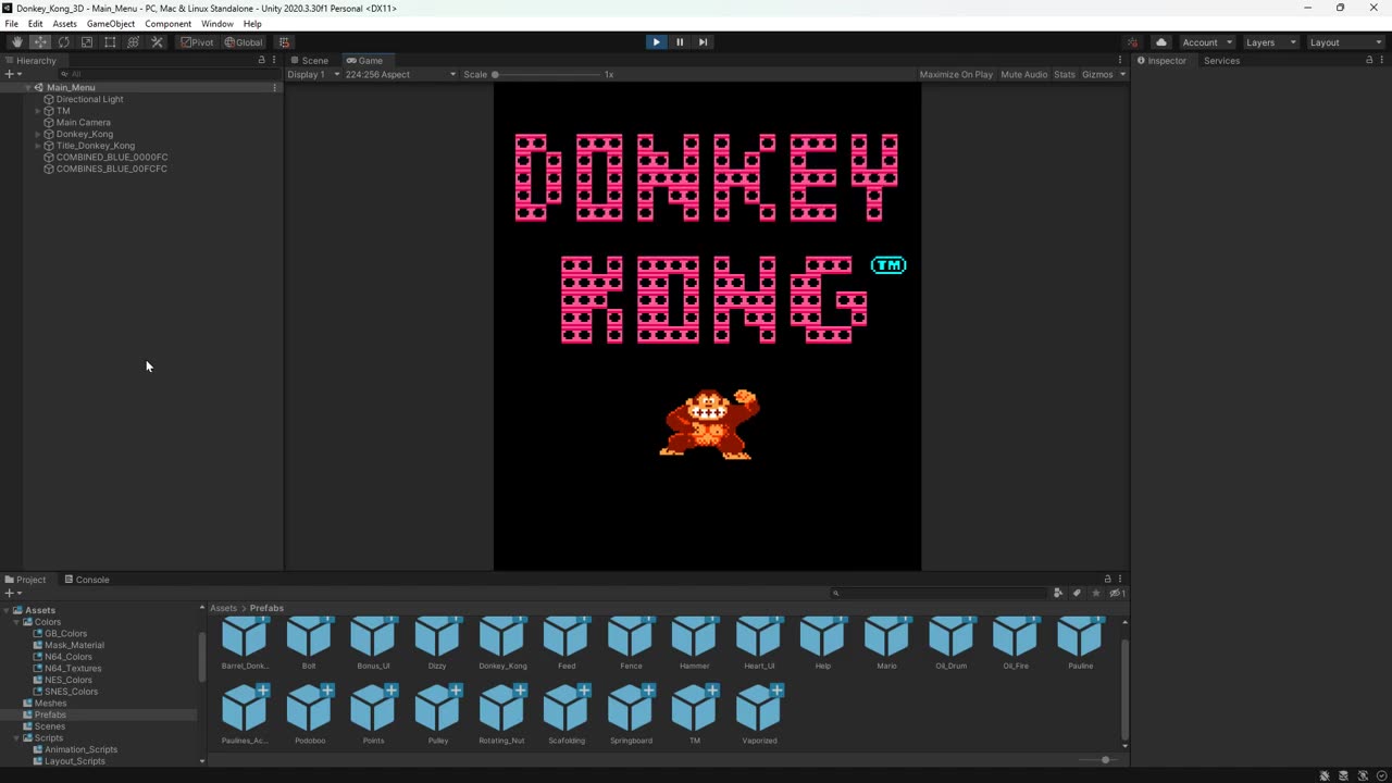 Donkey Kong Title Screen (In Progress)