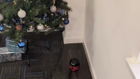 Mini Desk Vacuum Under the Office Christmas Tree
