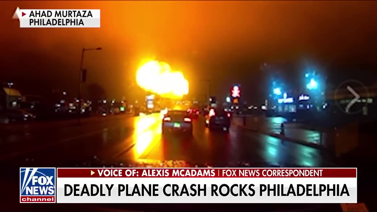 Ring doorbell camera captures fiery plane crash in Philadelphia