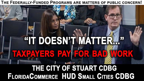 How Taxpayers Pay for Bad Work on the Federally-Funded Small Cities CDBG