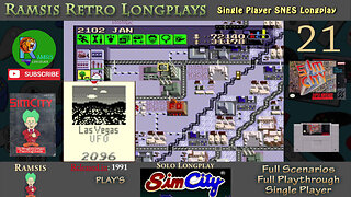SimCity | SNES | 1991 | Scenario #7 Las Vegas | Retro Longplay | Episode 21