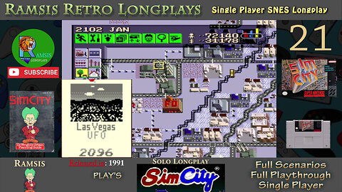 SimCity | SNES | 1991 | Scenario #7 Las Vegas | Retro Longplay | Episode 21