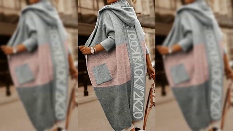 Full Size Hooded Color Block Open Front Cardigan