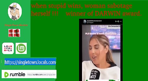 when stupid wins, woman sabotage herself !!! winner of DARWIN award.2025 DUH !!!!
