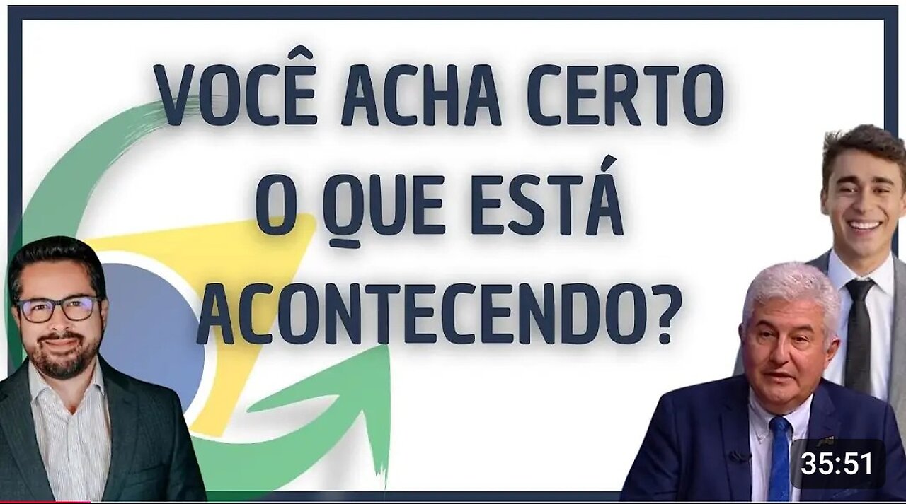 VOCÊ ACHA CERTO O QUE ESTÁ ACONTECENDO?