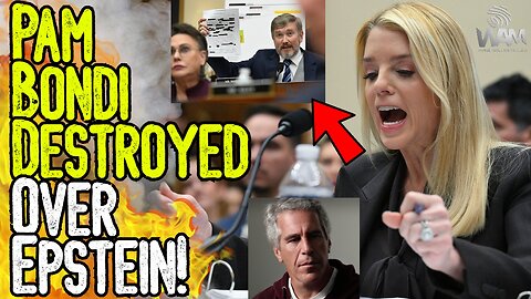 PAM BONDI DESTROYED OVER EPSTEIN! - Loses Her Mind When Questioned! - Obvious Coverup!
