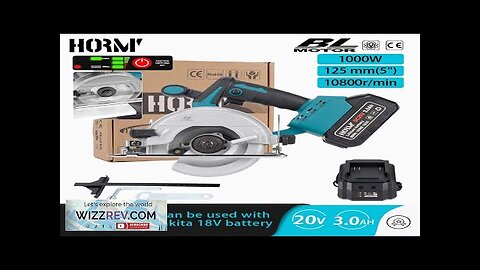 Hormy Brushless 5In Electric Circular Saw 125mm Mini Cordless 45° Adjust Woodworking Review