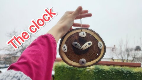 The clock - Stone and tree home decor, creative ideas