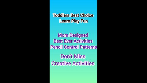 Learn Play Fun|Pencil Control Activities|Kids Best Choice|Happy Mom == Happy Kid