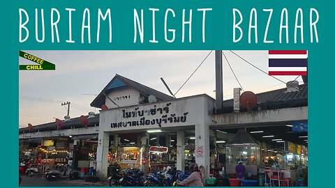 Muang Buri Ram Municipal Night Bazaar - Compact Night Market in Southern Isaan Northeast Thailand TV
