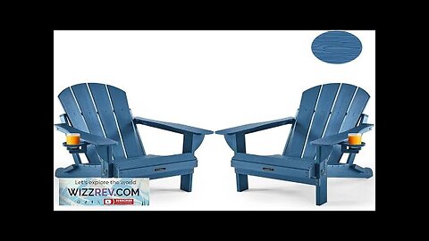 Folding Adirondack Chair 2 Pack Patio Adirondack Chair Weather Resistant Plastic Fire Review