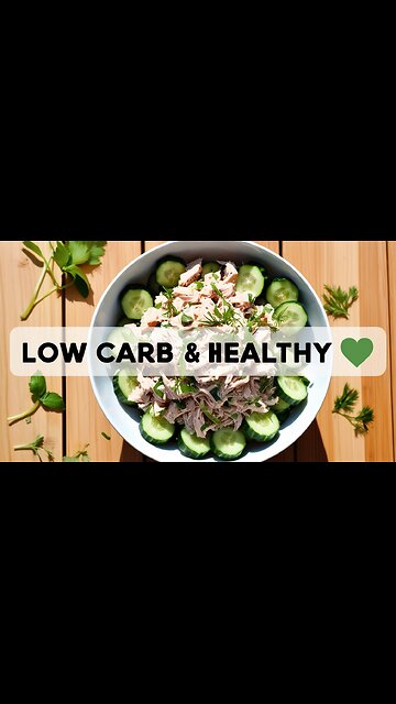 Low Carb Tuna & Cucumber Salad 🥗 | Quick & Healthy Meal #Shorts