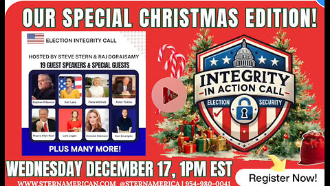 ELECTION INTEGRITY MEETING FEATURING speakers and STEVE BANNON