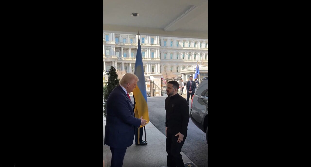 President Trump greets President Zelenskyy at the White House