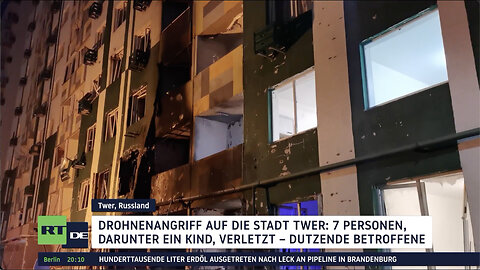 Drohnenangriff auf Russland: Trümmer treffen Wohnhaus in Twer