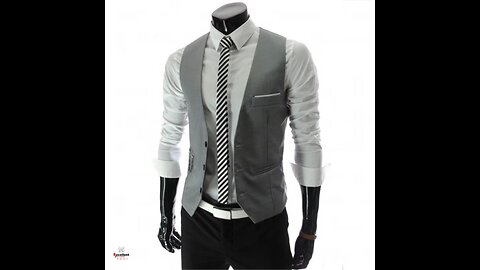 Men’s Formal Vest Slim Fit Casual Suit Vest Sleeveless Formal Business Jacket