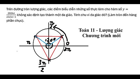 Toán 11: Lượng giác: Trên đường tròn lượng giác, các điểm biểu diễn những số thực làm cho hàm số y=
