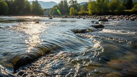 Jesus Meditating by a Waterfall – Relaxing 8K Nature Music with Message of Jesus